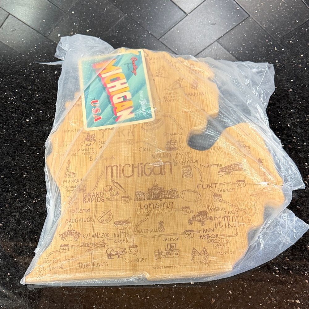 Michigan Shaped Totally Bamboo Cutting Board